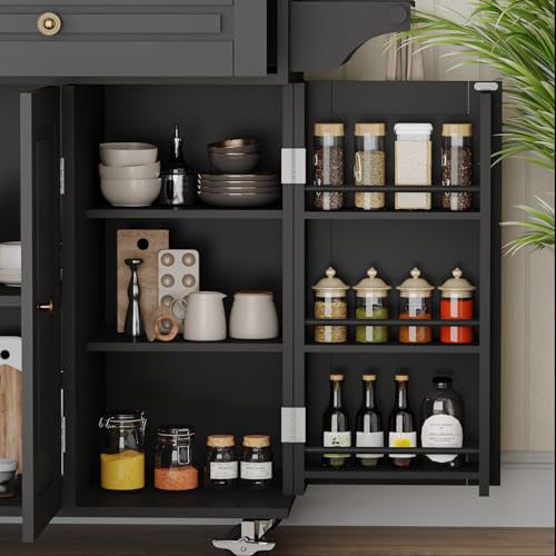 Movable Kitchen Island with Drop Leaf and Power Outlet J472