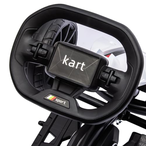 12V Electric Go Kart for Kids, Outdoor Ride-On Toy with Adjustable Speed A571780
