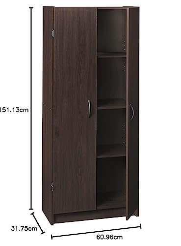 Pantry Cabinet with 2 Doors and Adjustable Shelves, White D388846