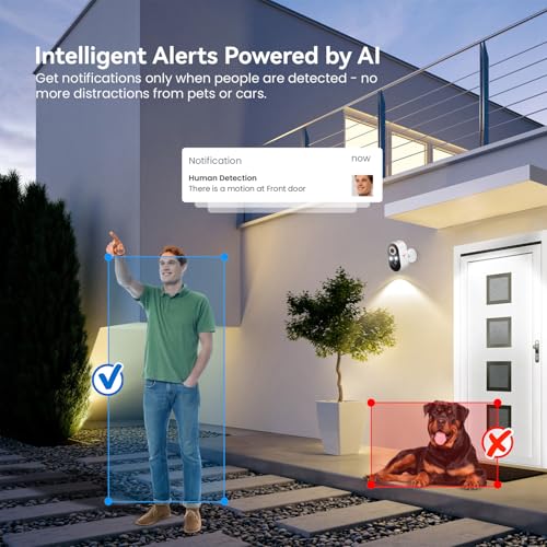 Wireless Security Camera 2-Pack, 1080p Outdoor, Color Night Vision, Motion Detection N66321