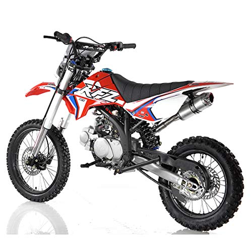 125cc Gas Dirt Pitbike with Headlight, Black X589006