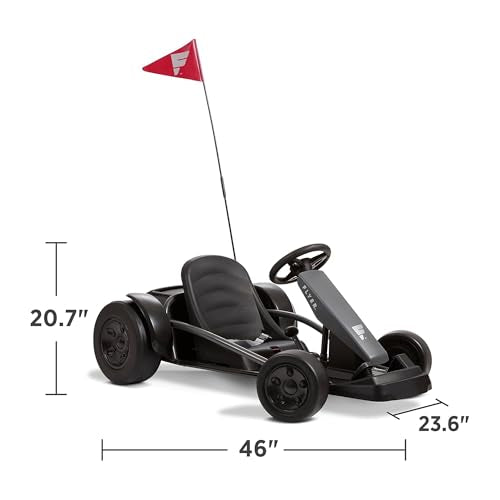 Kids Electric Go-Kart with Adjustable Seat, Rubber Wheels B5495