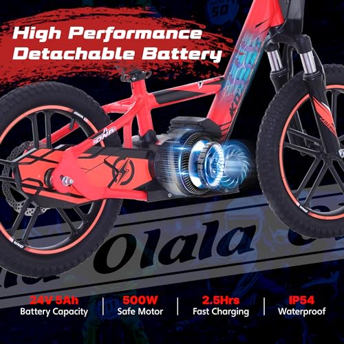 Electric Dirt Bike for Kids Aged 3-6, 170W Motor, 24V Battery, 12IN Tires M30914