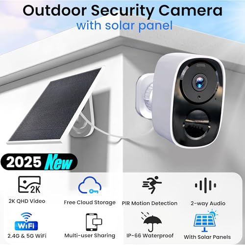 2K Wireless Outdoor Security Camera, Battery Powered, AI Motion Detection N98013