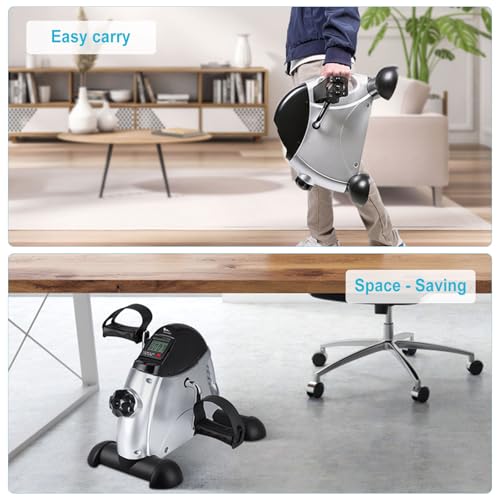 Under Desk Bike Pedal Exerciser with LCD Display A386994