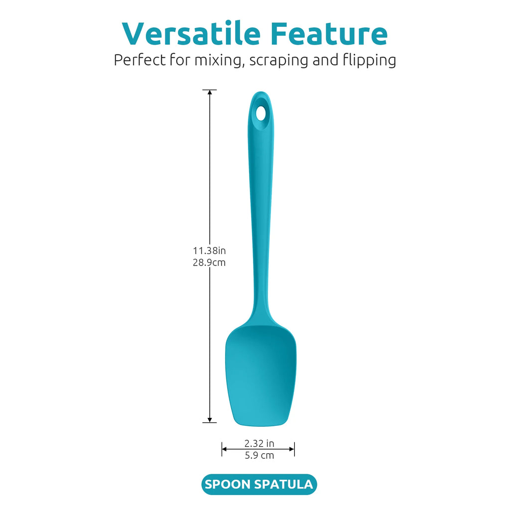 Silicone Spoon Spatula Set of 3, BPA-Free Food Grade, Heat Resistant up to 600°F A132