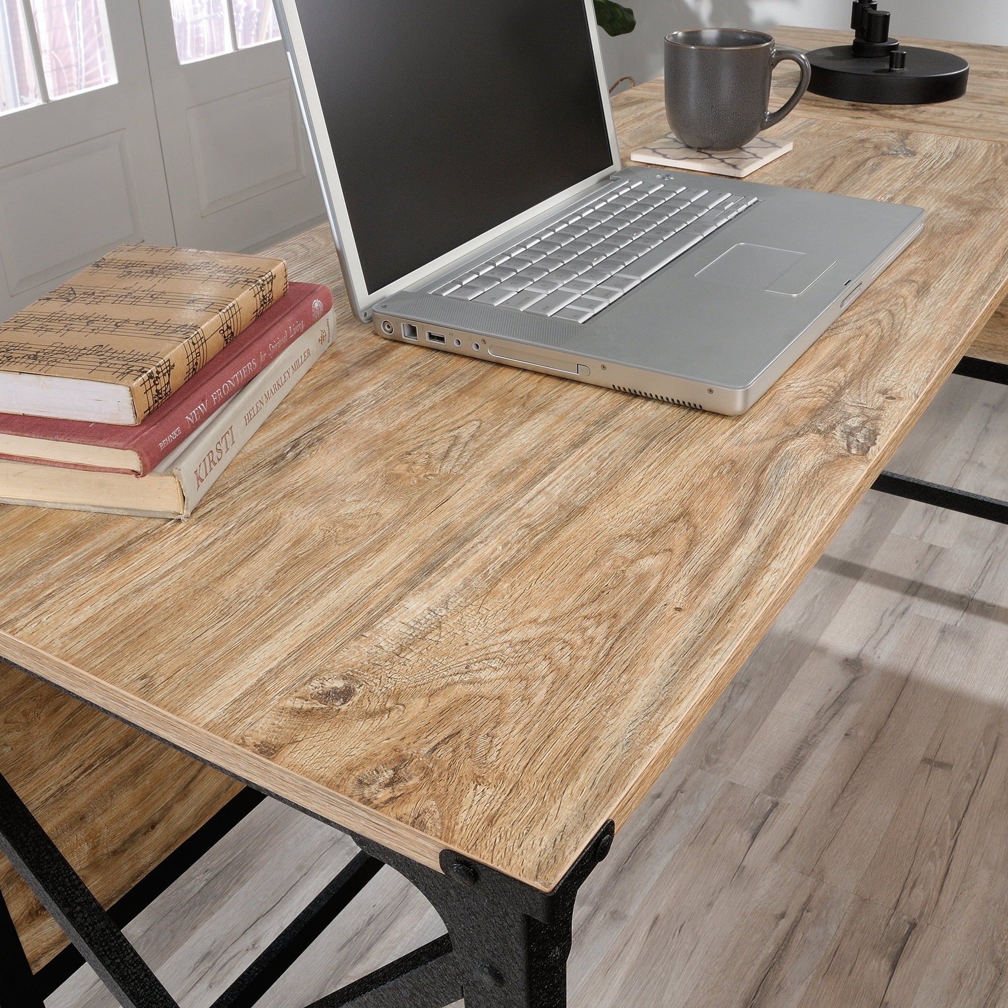 L-Shaped Desk, Milled Mesquite Finish C89994