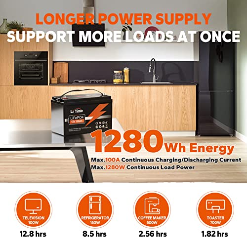 12V 100Ah LiFePO4 Battery Group 31 with Built-in 100A BMS N133