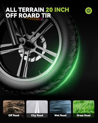 Electric Dirt Bike for Adults 20 Inch Fat Tire Off Road K530