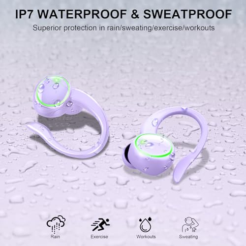 Wireless Earbuds Bluetooth 5.4 with Noise Cancelling Mic, IP7 Waterproof for Running Z469
