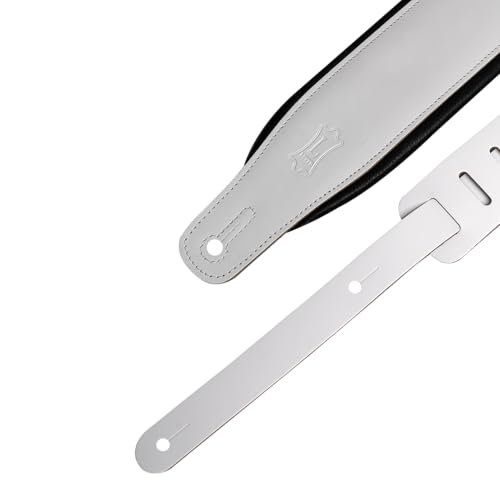 3" Wide Leather Guitar Strap with Foam Padding, Black L93354