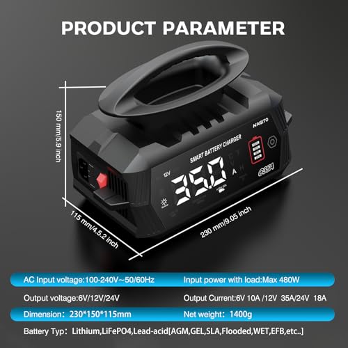 12V 24V 10-Stage Smart Battery Charger and Maintainer B154