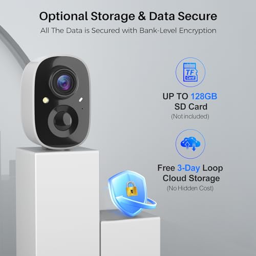 Wireless Outdoor Security Cameras with AI Motion Detection and 2K Color Night Vision F45074