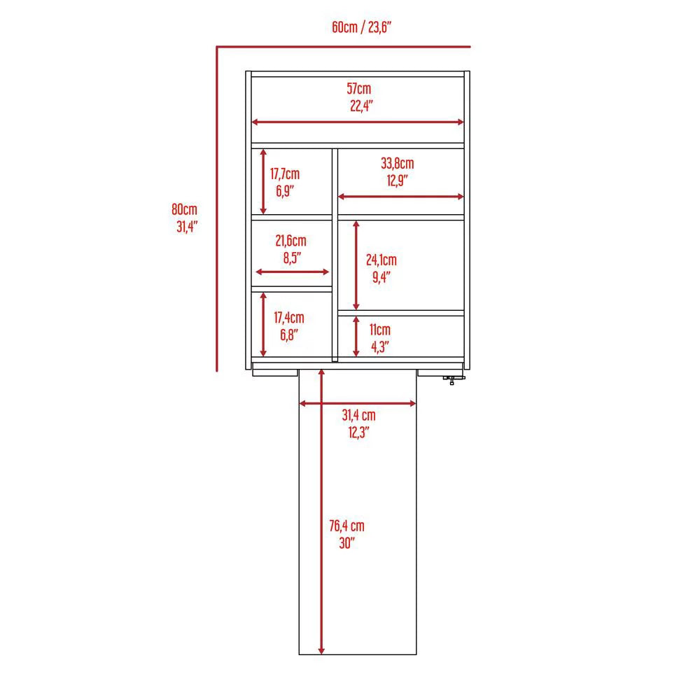 Foldable Wall Desk Table, White Y6617