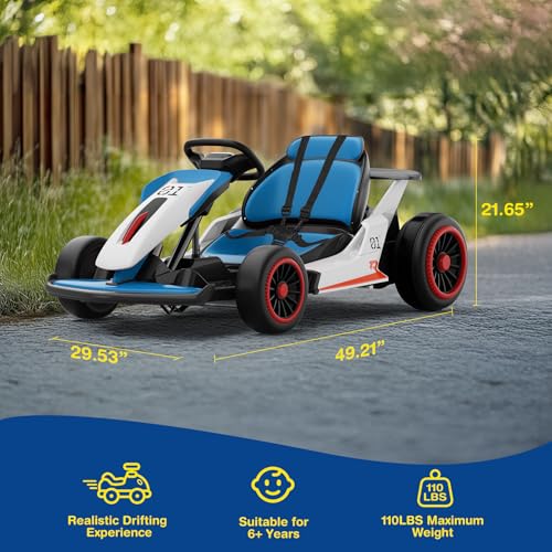 24V Electric Go Kart for Big Kids with 5-Point Safety Belt L11939