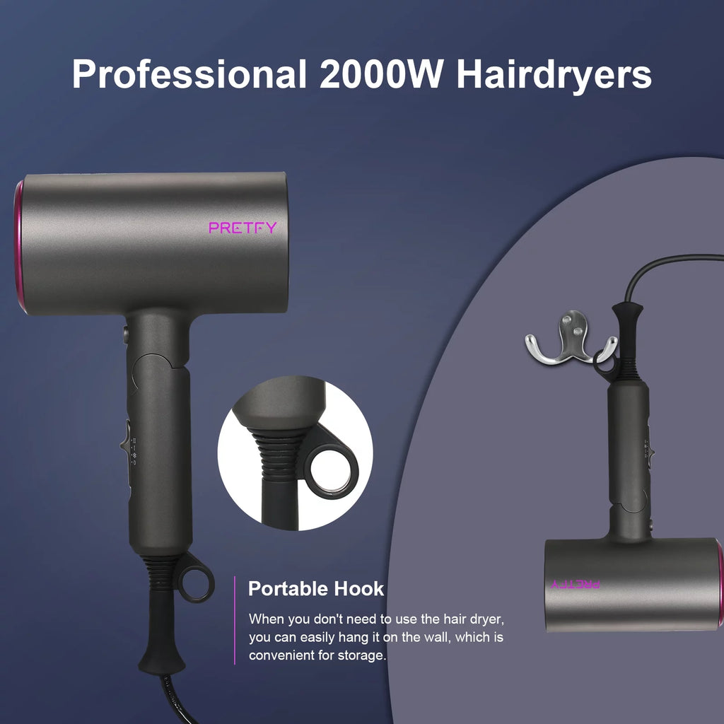 Ionic Hair Dryer 1800W with Hot and Cool Wind J16511