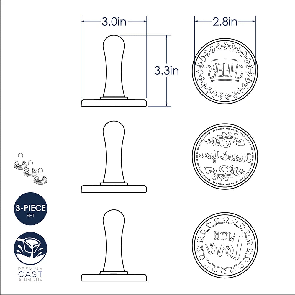Cast Aluminum Cookie Stamp Set T60913