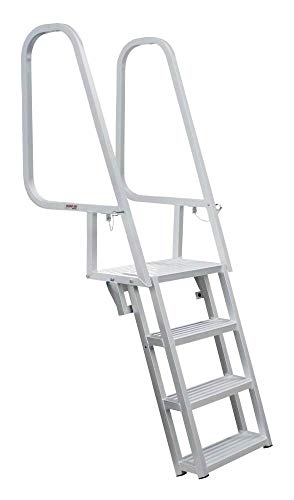 Deluxe Flip-Up Dock Ladder with Welded Step Assembly - 4-Step S78080