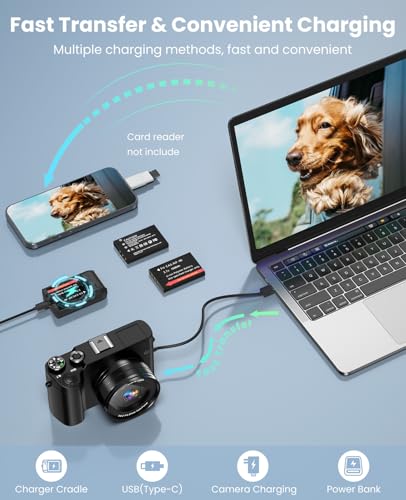 4K 64MP Dual-Lens Vlogging Camera with Autofocus and Anti-Shake H687