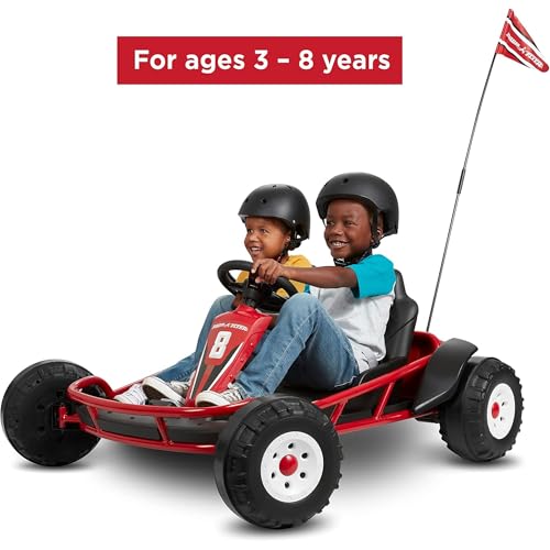 Kids Electric Go-Kart with Adjustable Seat, Rubber Wheels B5495