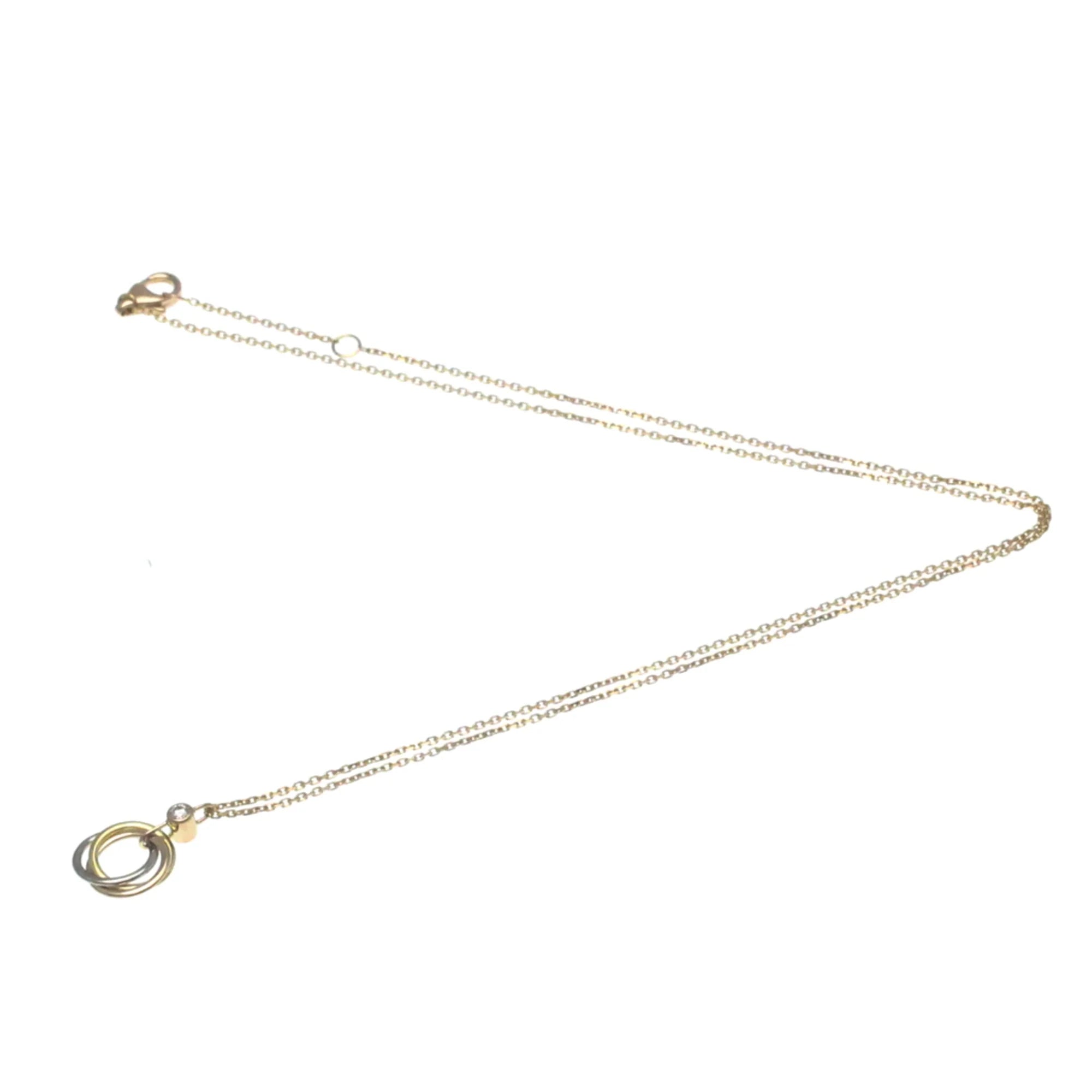 18K Gold Diamond Pendant Necklace O663485