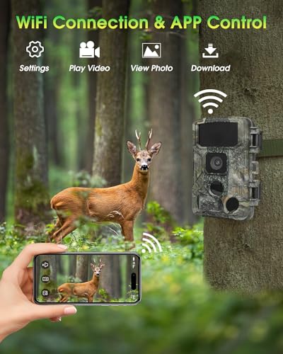 4K 64MP WiFi Trail Camera with Night Vision and 64GB Card Q234