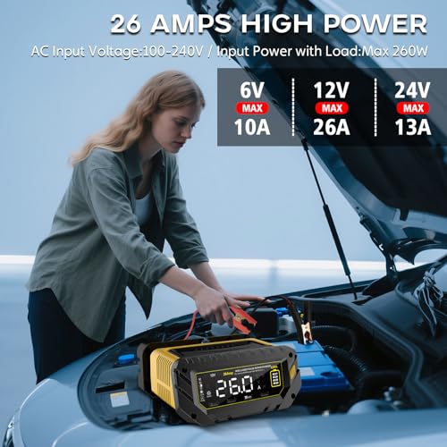 12V 24V 10-Stage Smart Battery Charger and Maintainer B154