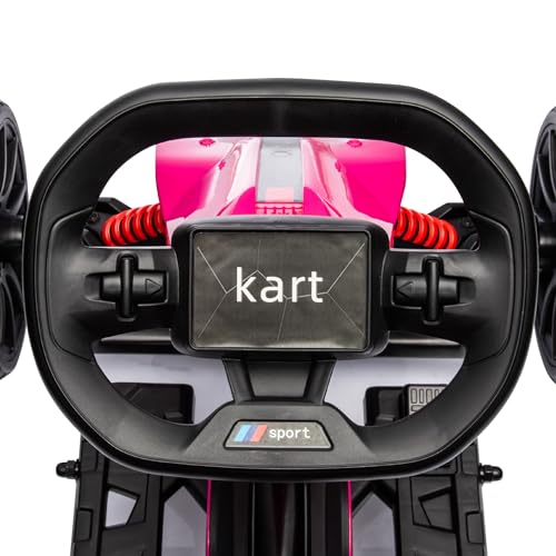 12V Electric Go Kart for Kids, Outdoor Ride-On Toy with Adjustable Speed A571780