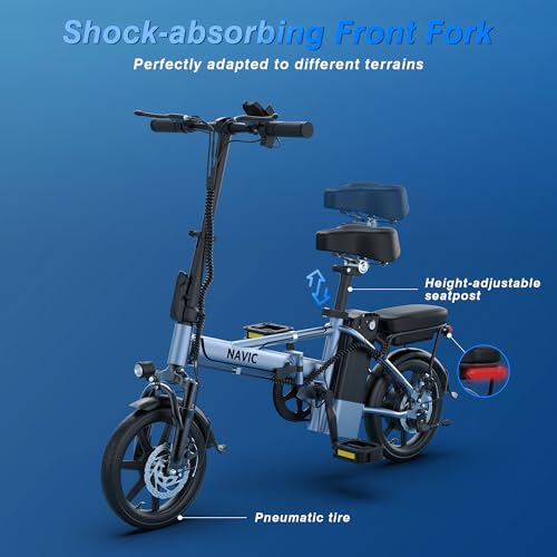 Electric Bike for Adults, 14" Folding Ebike, 750W Peak, Removable Battery, 22mph F42560
