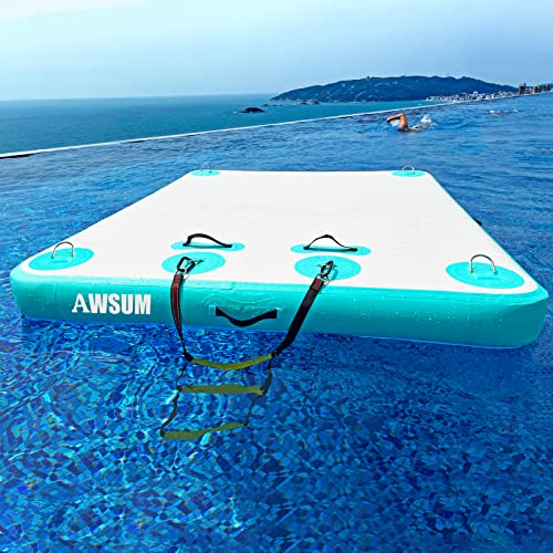 Inflatable Floating Dock Platform for Pool Beach Ocean Y75577