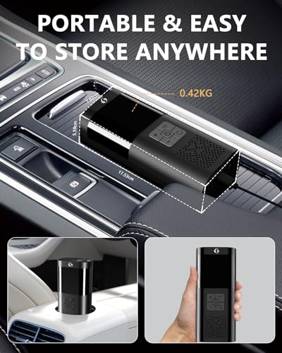 Portable Tire Inflator Air Compressor for Car with Gauge S492