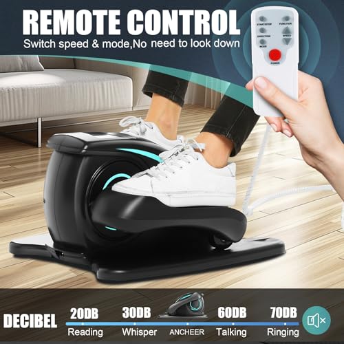 Under Desk Elliptical Machine - Quiet Pedal Exerciser for Seniors, Office & Home N263