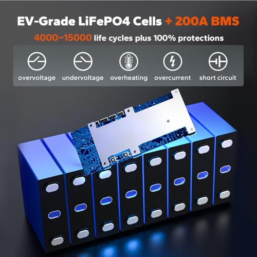 12V 100Ah LiFePO4 Battery Group 31 with Built-in 100A BMS N133