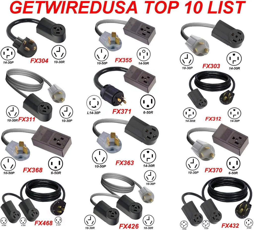 NEMA 10-30R Dryer Adapter Cord, 3-Pin Male to 3-Prong Female H558549