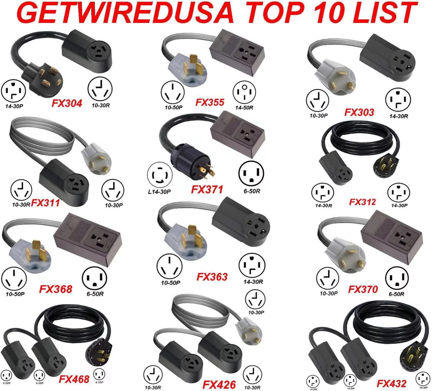 NEMA 10-30R Dryer Adapter Cord, 3-Pin Male to 3-Prong Female H558549