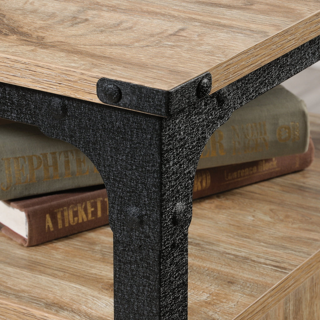 L-Shaped Desk, Milled Mesquite Finish C89994