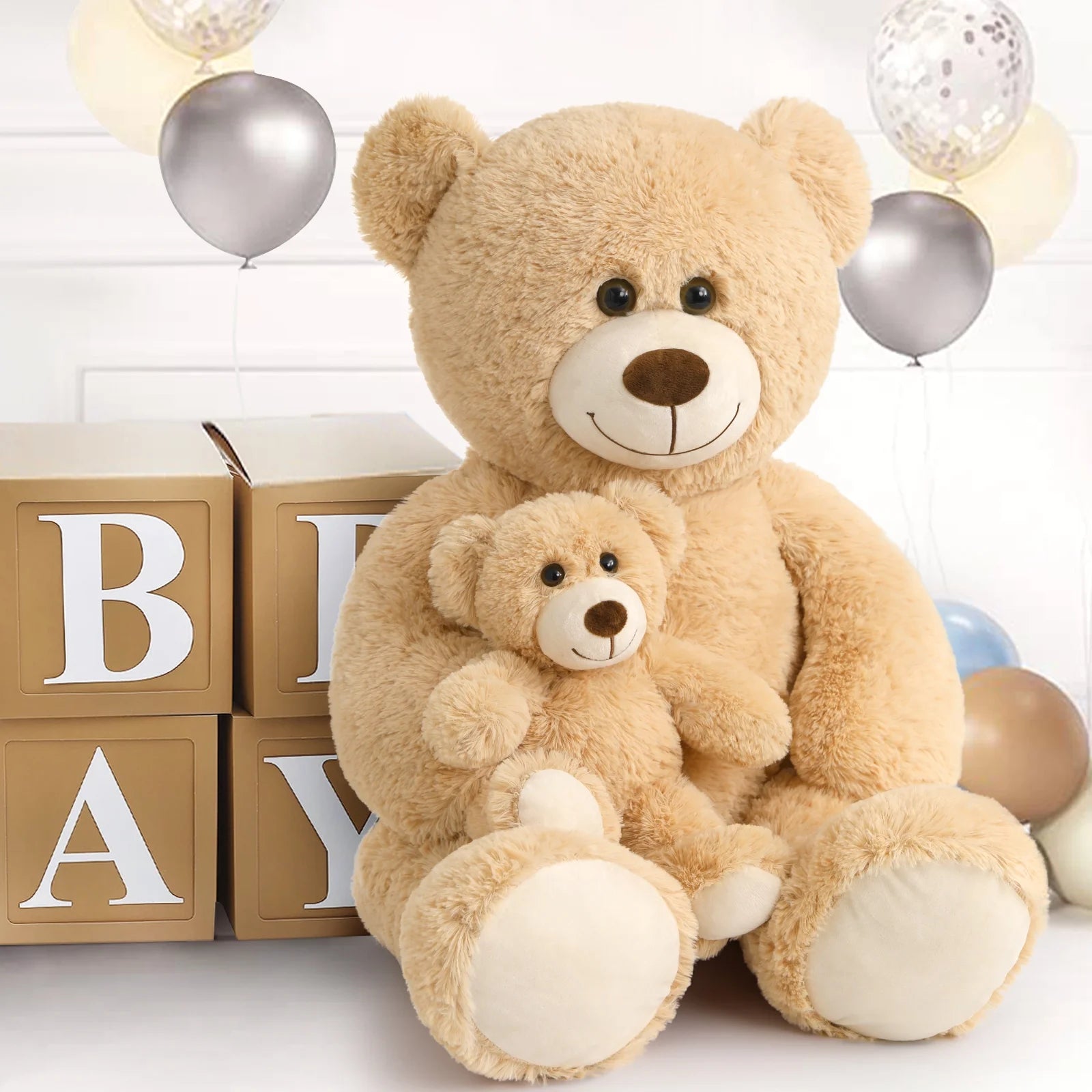 Giant Teddy Bear Mommy and Baby Soft Plush Stuffed Animal C47435