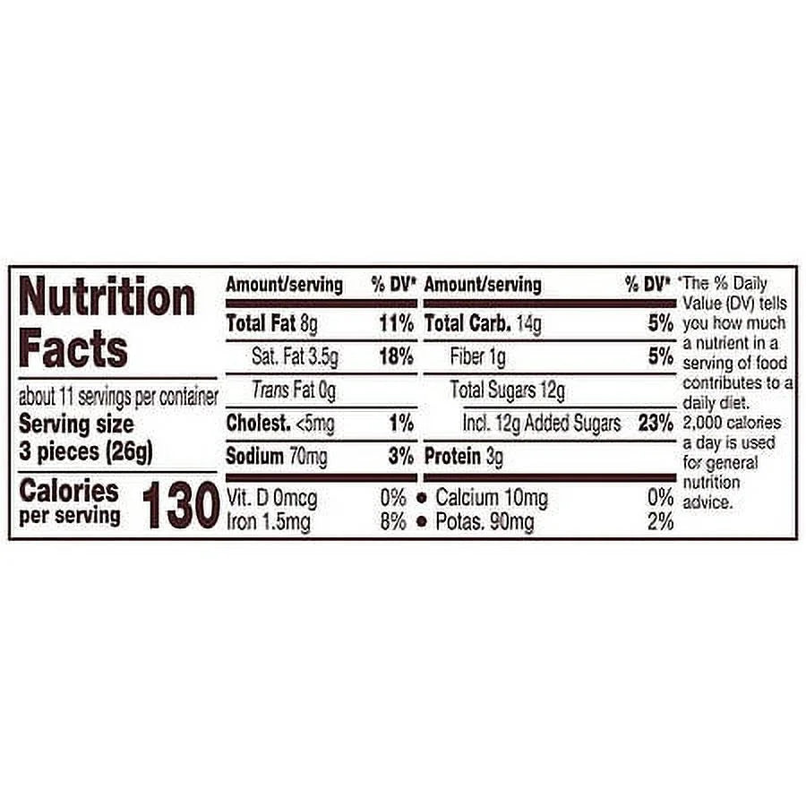Dark Chocolate Peanut Butter Cups Candy, Individually Wrapped, 10.2oz Pack of 2 B678