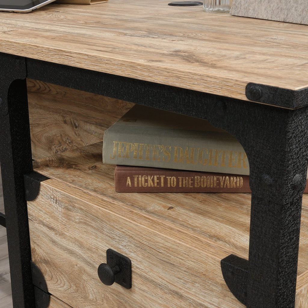 L-Shaped Desk, Milled Mesquite Finish C89994