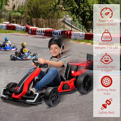 Kids Electric Drift Go Kart with Adjustable Seat A945