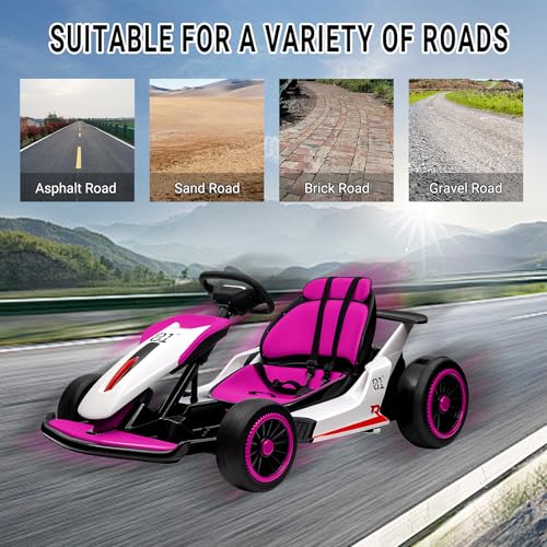 Electric Drift Kart for Kids, 24V, 2x200W Motor, Ages 6+ C51228