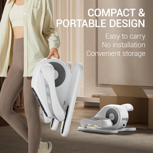 Under Desk Elliptical Machine, Portable Seated Leg Exerciser with Remote M69104