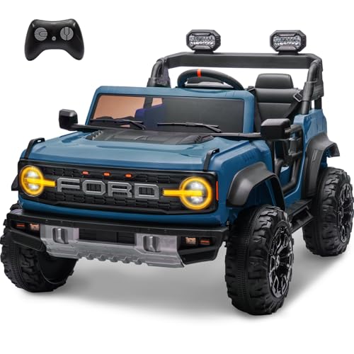 2 Seater Ride On Car for Kids, 24v Electric Truck with Remote Control, Blue O82727