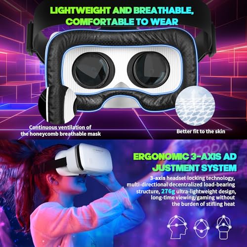 VR Headset for Smartphones with Bluetooth Controller I17872
