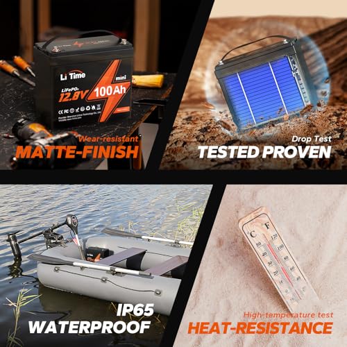 12V 100Ah LiFePO4 Battery Group 31 with Built-in 100A BMS N133