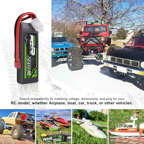 3S 2200mAh 11.1V Lipo Battery with T Connector for RC Aircraft M820