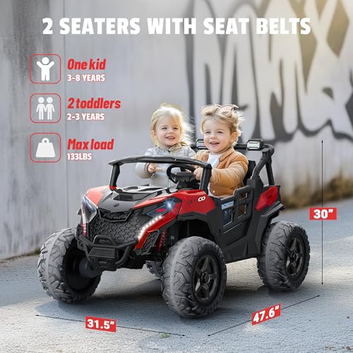 24V 2 Seater Ride on Car Truck, 4WD, Remote Control, Pink P334