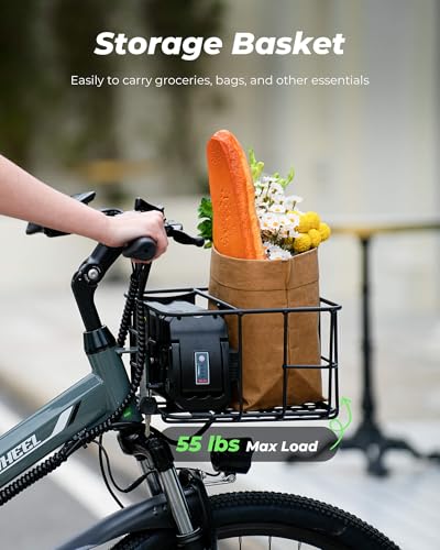 Folding Electric Bike for Adults 500W with Full Suspension, 7-Speed, 26" D95919