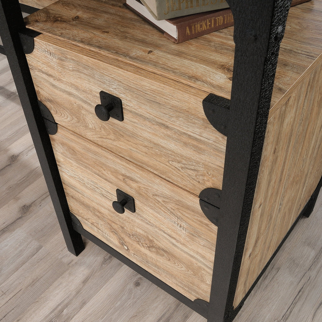 L-Shaped Desk, Milled Mesquite Finish C89994