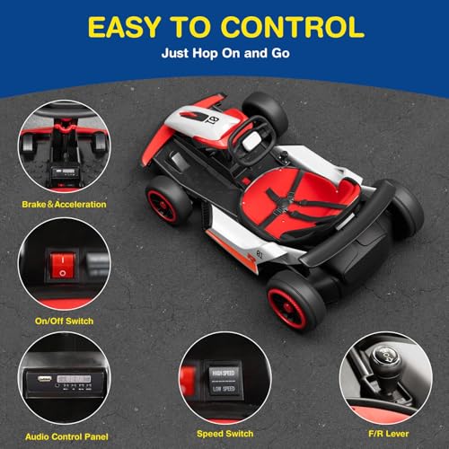 24V Electric Go Kart for Big Kids with 5-Point Safety Belt L11939